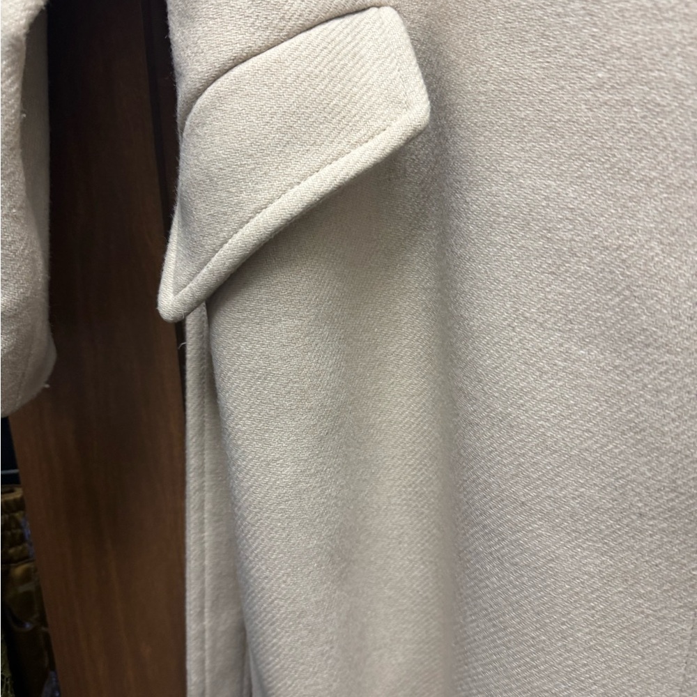 Mango Elegant Cream Women's Long Coat - Picture 2 of 10